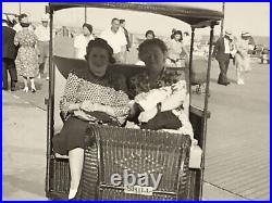 11 Antique Vintage ORIGINAL PHOTOS ASBURY PARK NJ Boardwalk Swan Boat Push Cart