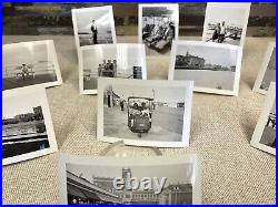 11 Antique Vintage ORIGINAL PHOTOS ASBURY PARK NJ Boardwalk Swan Boat Push Cart