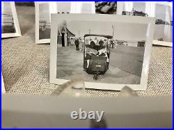 11 Antique Vintage ORIGINAL PHOTOS ASBURY PARK NJ Boardwalk Swan Boat Push Cart