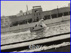 11 Antique Vintage ORIGINAL PHOTOS ASBURY PARK NJ Boardwalk Swan Boat Push Cart