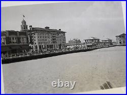 11 Antique Vintage ORIGINAL PHOTOS ASBURY PARK NJ Boardwalk Swan Boat Push Cart