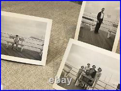 11 Antique Vintage ORIGINAL PHOTOS ASBURY PARK NJ Boardwalk Swan Boat Push Cart