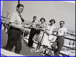 11 Antique Vintage ORIGINAL PHOTOS ASBURY PARK NJ Boardwalk Swan Boat Push Cart