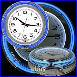 15 Inch Custom Photo Neon Wall Clock, Your Choice Of Colors & Free USA Shipping