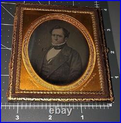 1858 J. GURNEY New York City NY Photographer Mat Antique Man Daguerreotype PHOTO