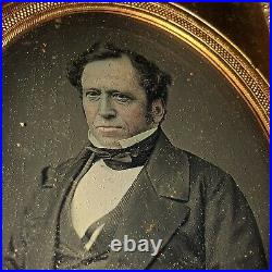 1858 J. GURNEY New York City NY Photographer Mat Antique Man Daguerreotype PHOTO