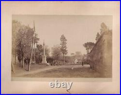 1860s LOT OF 7 ROME ITALY ORIGINAL VINTAGE ALBUMEN PHOTOS