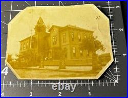 1880s Lincoln CA California SCHOOL BUILDING Rare Orig Antique Snapshot PHOTO