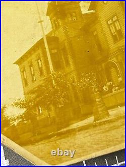 1880s Lincoln CA California SCHOOL BUILDING Rare Orig Antique Snapshot PHOTO