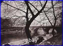 1890/1963 Vintage EUGENE ATGET Pont Neuf SEINE RIVER BRIDGE Paris Photo Gravure