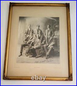1899 Vintage Photo Mens Bicycle Club Pittsfield MA in Antique Gold Frame 12x17