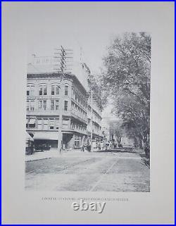 1901 Photo Looking Up Chapel Street from Curch Street New Haven Conn