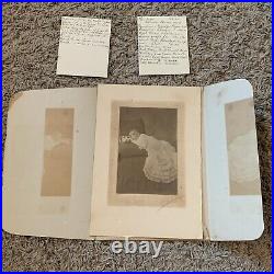 1908 Baby Photograph Black & White In Envelope With Notes, L. Grubman New York