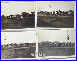 1910's Car Racing Photos Drivers, Car Models & Action in Photos Written On Backs