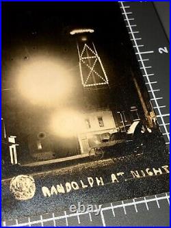 1910s Randolph OH Ohio AT NIGHT Rare Antique RPPC PHOTO Postcard