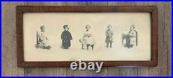 1913 Antique Baby Toddler Photo with Multiple Exposures Signed VERY RARE