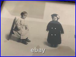 1913 Antique Baby Toddler Photo with Multiple Exposures Signed VERY RARE