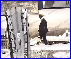 1915 OOAK TYPE-1 Photos Man Hoisted atop St Louis Skyscraper by Crane