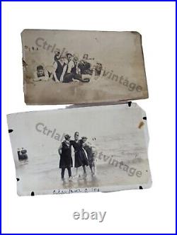 1916 Antique Photographs Cedar Point Lake Erie Summer Beach Bathing Suits