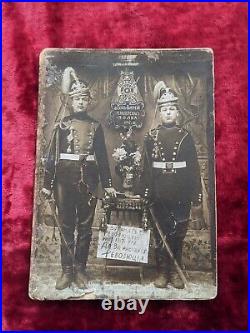 1917 Vintage CDV Photo antique photo of russian grenadiers cheers revolution