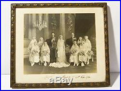 1922 HRH Princess Mary & Lascelle SIGNED Wedding Photograph Vandyk Original