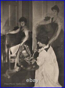 1924 Original Woman Portrait Painter EDITH WILSON New York Art Collotype Photo