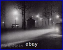 1934/68 Vintage BRASSAI Paris Street Foggy Night Car Headlight Photo Art 8X10