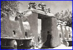 1934 Vintage AFRICA Nigeria Lake Chad Skull Gate Architecture Photo Art 11x14