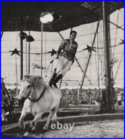 1940 Vintage CIRCUS CARNIVAL Horse Bareback Stunt Rider Ringling Photo Art 12x16