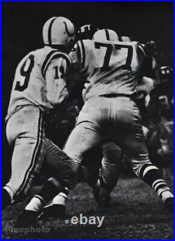 1950s NFL FOOTBALL Baltimore Colts JOHN UNITAS And JIM PARKER Photo Art 12x16