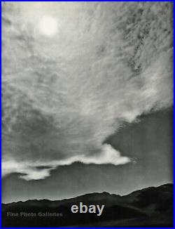 1950s Vintage ANSEL ADAMS Death Valley Clouds Landscape Photo Gravure Art 12x16