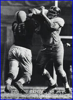 1950s Vintage NFL FOOTBALL Pittsburgh STAUTNER & New York KROUSE Photo Art 12x16