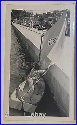 1953 SAILBOAT REGATTA Press PHOTOS & NEGATIVES Vintage Antique OOAK w COA 1950s