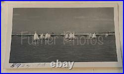 1953 SAILBOAT REGATTA Press PHOTOS & NEGATIVES Vintage Antique OOAK w COA 1950s