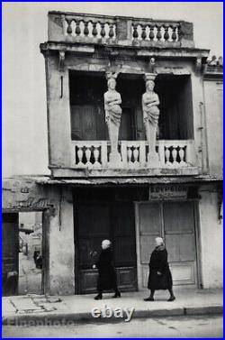 1954 Vintage HENRI CARTIER-BRESSON Athens Greek Statue House Large Photo Gravure