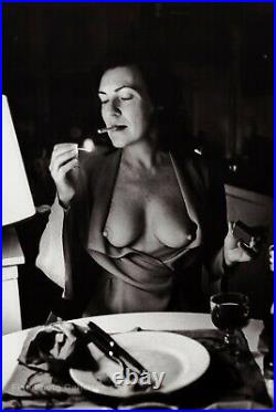 1972 Vintage Female Nude Smoking By HELMUT NEWTON Wife JUNE Photo Art 11X14