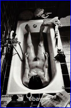 1974 Vintage Female Nude In Bathtub By HELMUT NEWTON Wife JUNE Photo Art 11X14