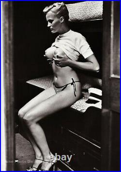 1975 Vintage HELMUT NEWTON Female Nude Breast Woman Boat Cabin Photo Art 16X20