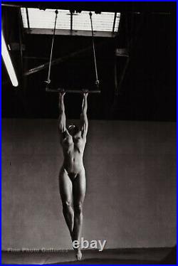 1981 Vintage Female Nude LISA LYON On Trapeze By HELMUT NEWTON Photo Art 11X14