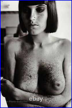 1983 Vintage HELMUT NEWTON Female Nude Breast ARIELLE Hair Cut Photo Art 11X14