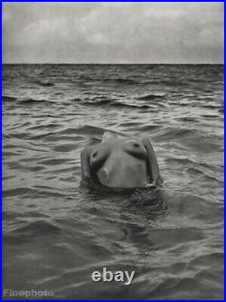 1987 Vintage HERB RITTS Female Nude Woman Breast Ocean Photo Gravure Art 16x20