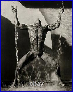 1988 Vintage HERB RITTS Surreal Male Nude Muscle Man Waterfall Photo Engraving