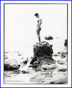 1990s Original JAY JORGENSEN Male Nude On Rocks Beach Ocean Silver Gelatin Photo