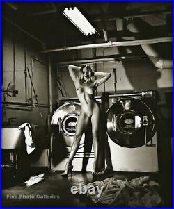 1992 Vintage HELMUT NEWTON Female Nude Woman Laundry Fashion Photo Art 12X16