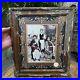 19s-Rare-Vintage-Indian-King-Family-Photo-Wooden-Emboss-Framed-B-W-Photograph-01-gx