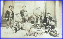 19th Vintage Antique Photo Hunters with Guns Hunting Dogs 1880s