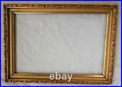 2 Antique Fit 8 X 12 Gold Gilt Picture Frame Wood Gesso Ornate Fine Art Country