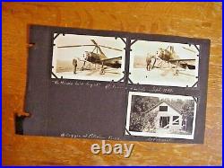 2 Antique SNAPSHOT PHOTOS of AUTOGYRO at Pitcairn Field SEPT 1932 on Album Page