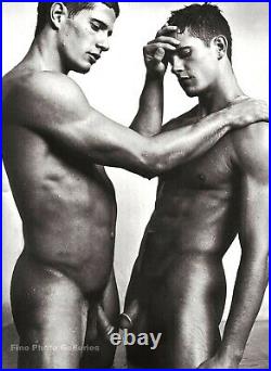 2000 Vintage BRUCE WEBER Male Nude Model CARLSON Twins Duotone Photo Art 16X20