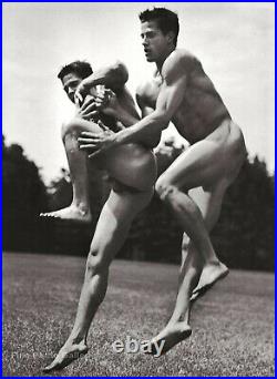 2001 Vintage BRUCE WEBER Male Nude CARLSON Twin Football Duotone Photo Art 16X20